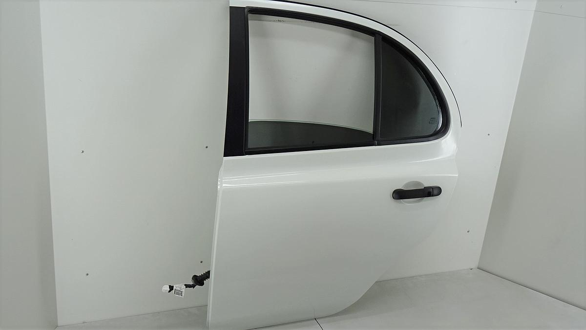 Nissan Micra K12 Bj2009 Tür hinten links in 326 Super White 5 Türig