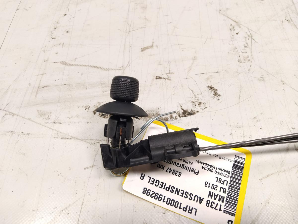 Skoda Fabia 2 5J Facelift orig Au&szlig;enspiegel rechts manuell BJ2013 LF8L Platingrau