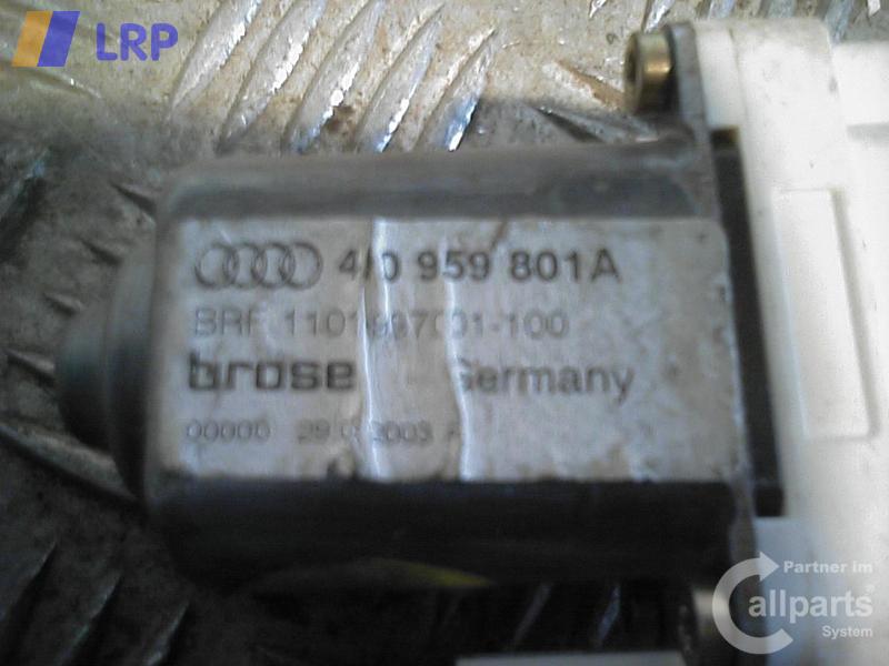 MOTOR FENSTERHEB H L; Motor Fensterheber HL; A6 (4F, 04/04-); LIMOUSINE/AVANT/ALLROAD; 4F0959801A; 4F0959801A