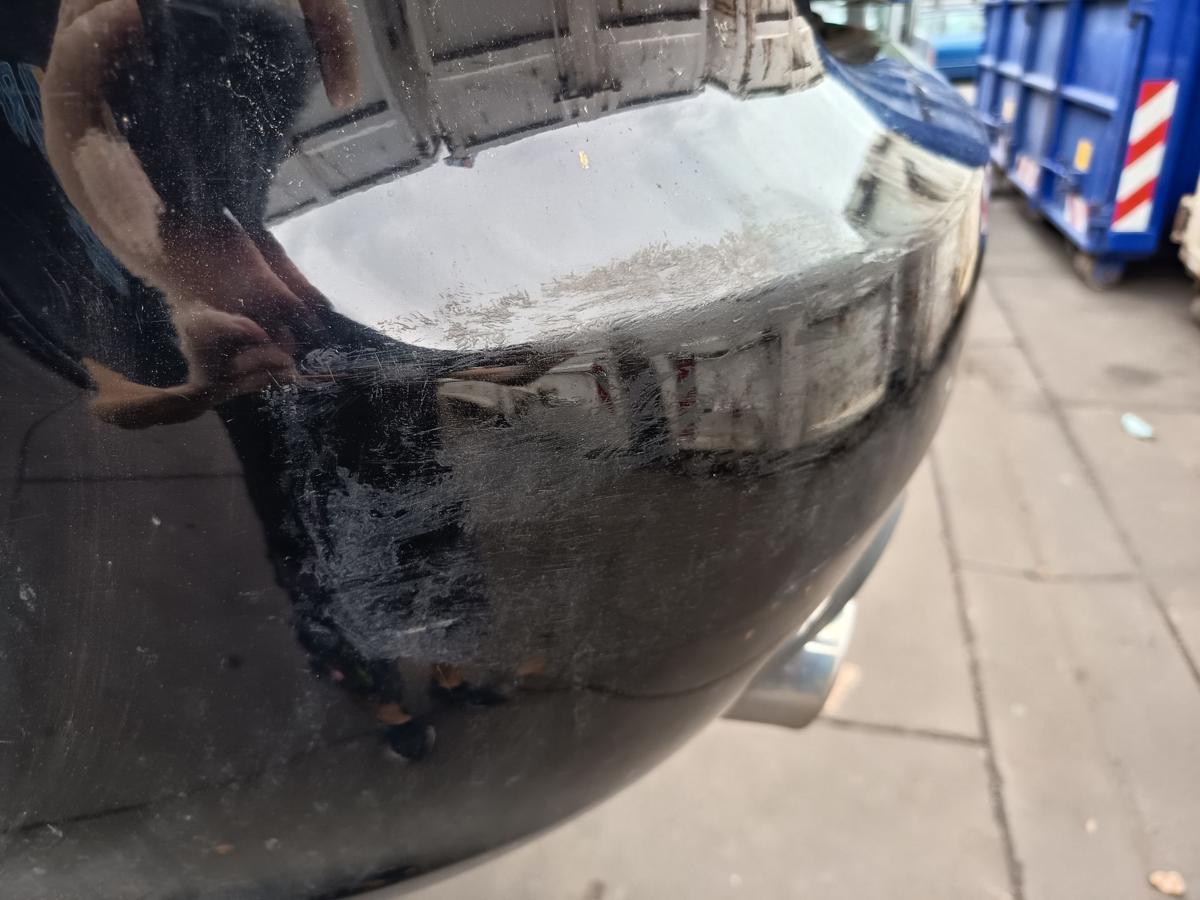 Audi A4 B7 Avant original Sto&szlig;stange F&auml;nger hinten Heck Y9B Brillantschwarz