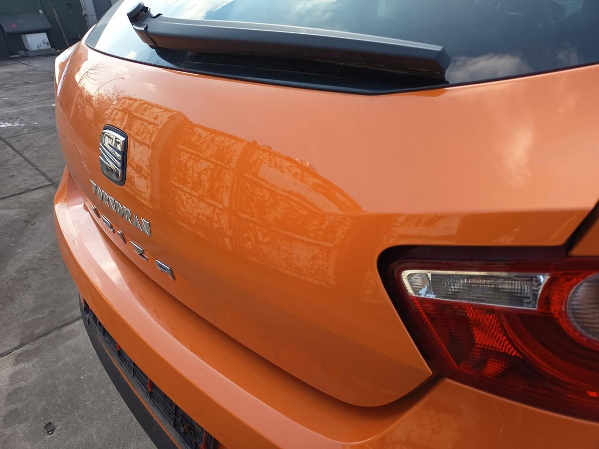 Seat Ibiza 6J 3t&uuml;rer original Heckklappe mit Scheibe P2C Luminarange Bj 2009