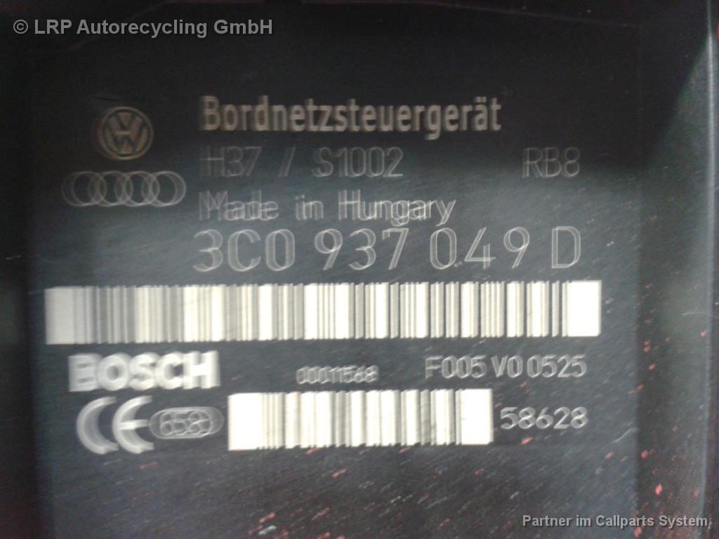 VW Touran 1T Steuergerät Bordnetz 3C0937049D BOSCH BJ2005