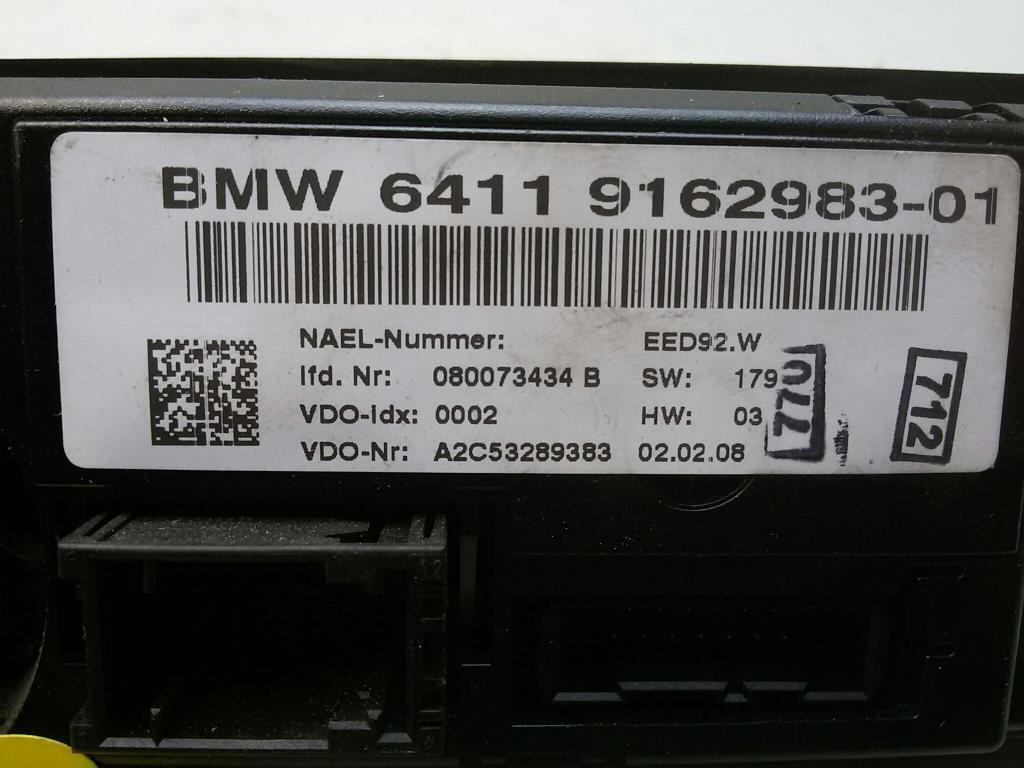 BMW 3er E90 E91 64119162983 Klimabedienteil Heizungsregulierung BJ2008 schwarz 475