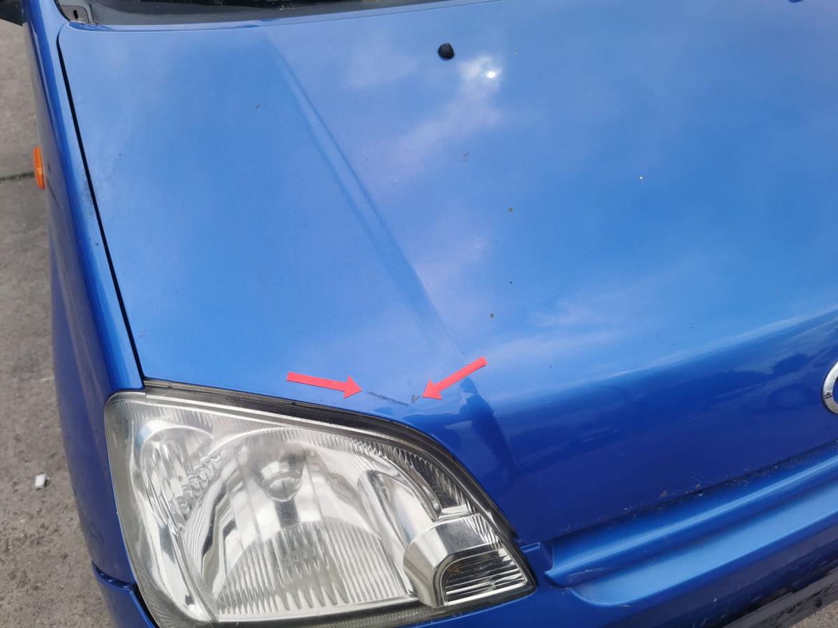 Daihatsu Cuore 251 Haube Motorhaube Klappe Deckel Bonnet vorn B51 Blue Perl Met