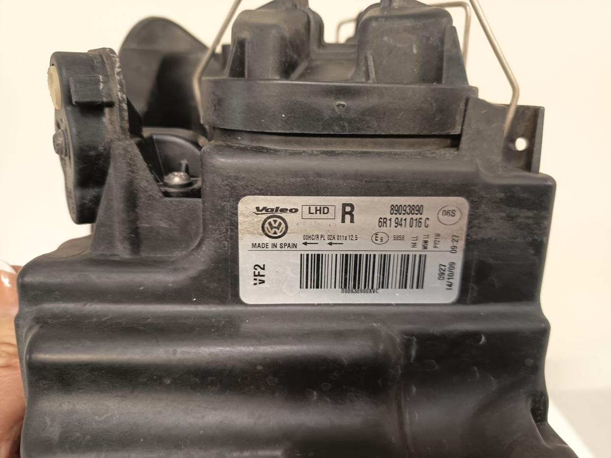 VW Polo V 6R original Scheinwerfer rechts Halogen/Haupt/Licht/Front Bj 2009