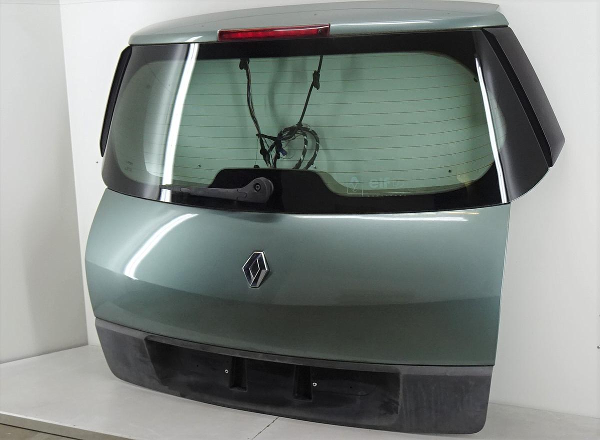 Renault Scenic II Heckklappe Heckdeckel in gruen TED97 Bj2003