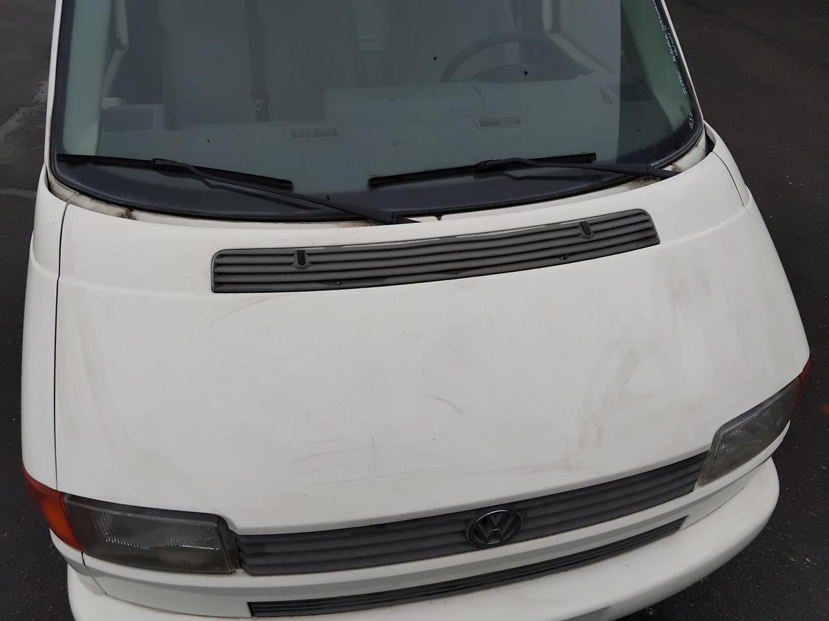 VW T4 Motorhaube Klappe Deckel vorn L902 Grauweiss BJ1998 kurzer Vorderwagen