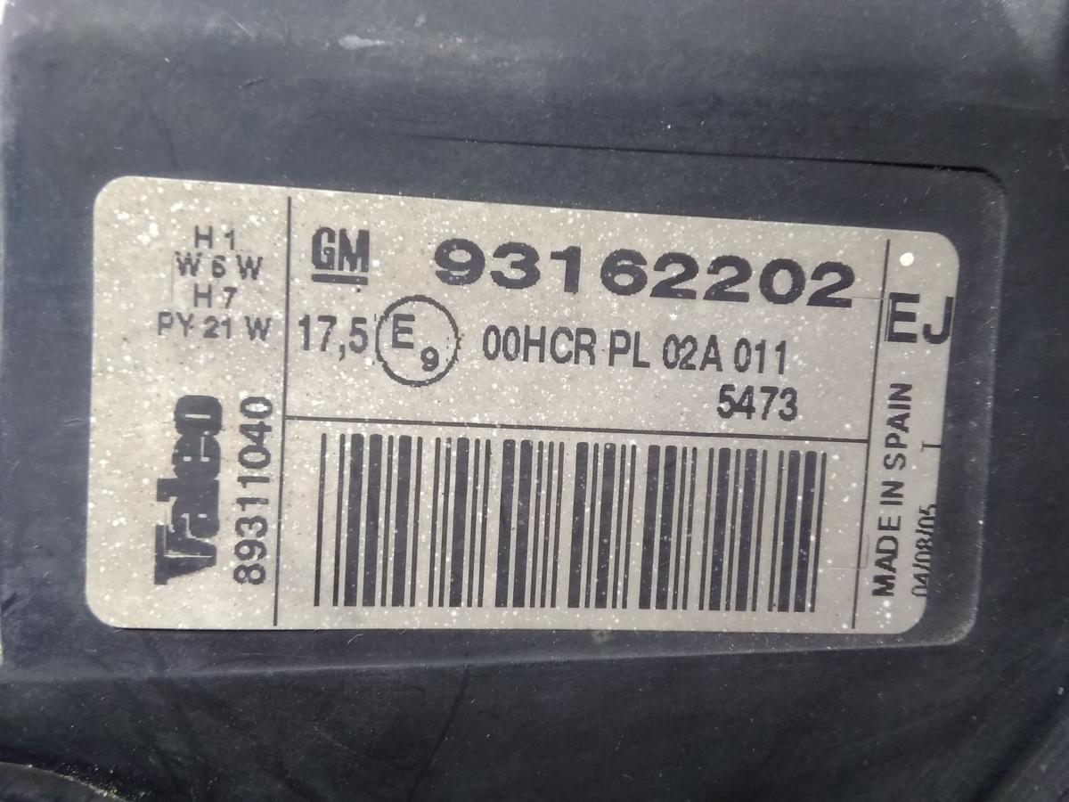 Opel Tigra B TwinTop original Scheinwerfer rechts Valeo Halogen mit LWR Bj.2005