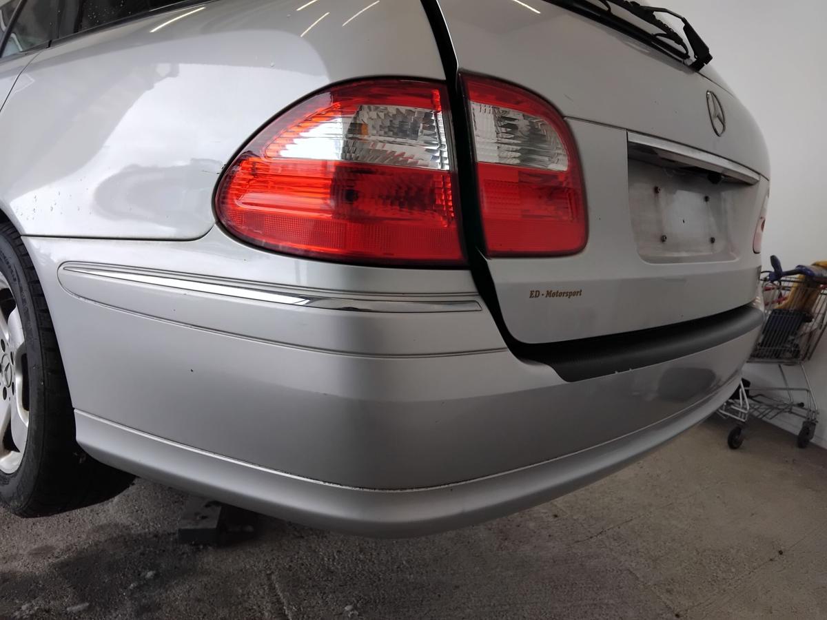 Mercedes E-Klasse Kombi 211 original Sto&szlig;stange Sto&szlig;f&auml;nger hinten BJ2004 C744 brillantsilber
