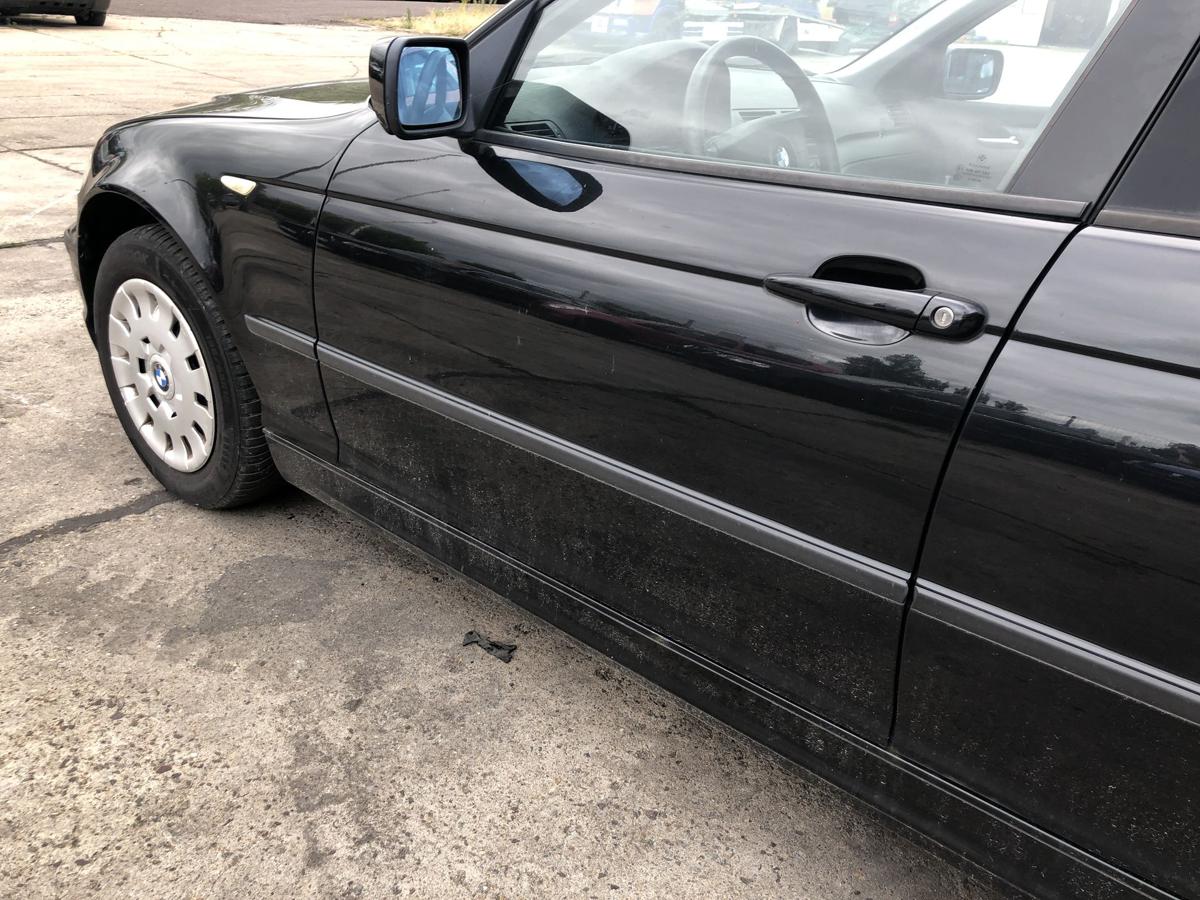 BMW 3er E46 Facelift T&uuml;r vorn links Fahrert&uuml;r im Rohbau 475/9 Black Saphir Met