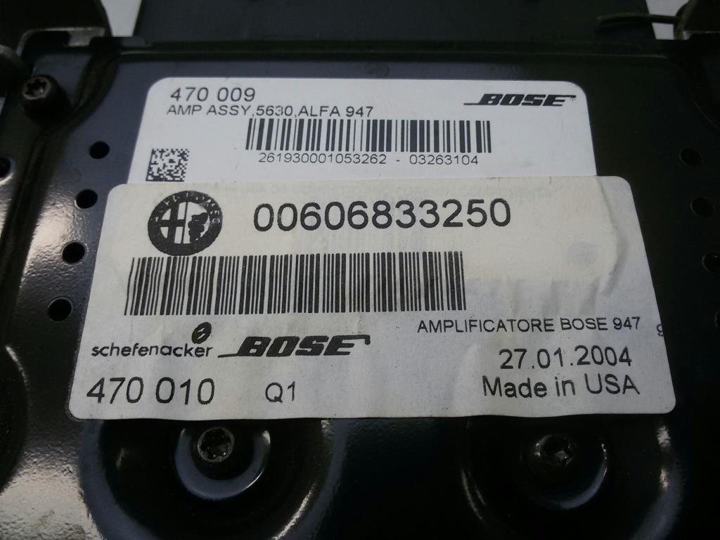 Alfa GT 937 00606833250 Audio Verstärker Bose-Soundsystem 937A1000 BJ2004