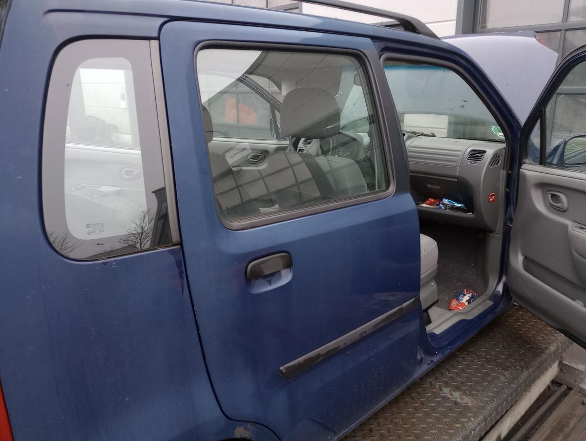 Opel Agila A original Tür hinten rechts Fond Y269 Königsblau Bj 2001