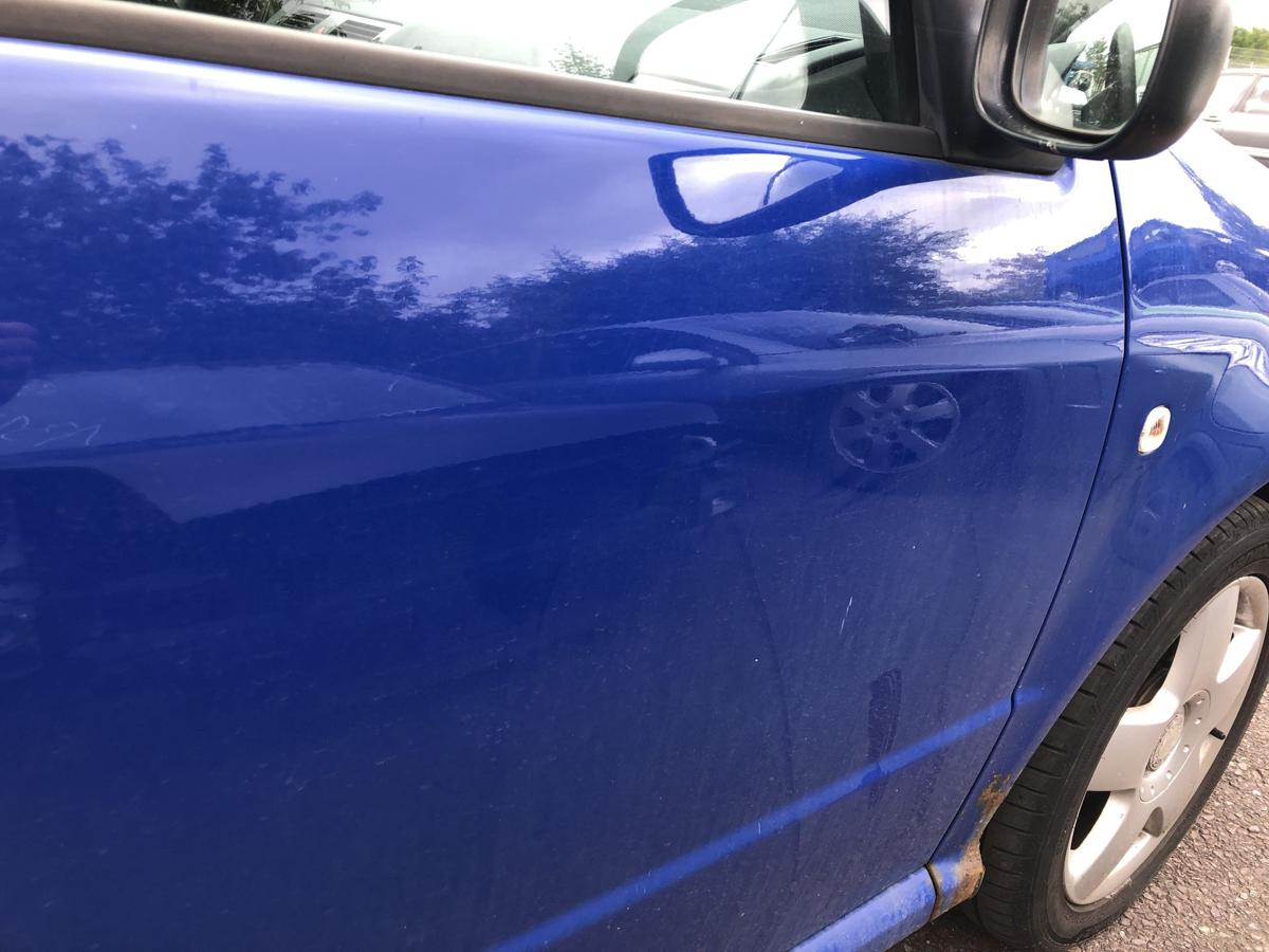 Skoda Fabia 6Y T&uuml;r vorn rechts Beifahrert&uuml;r im Rohbau LF5K Dynamic Blau