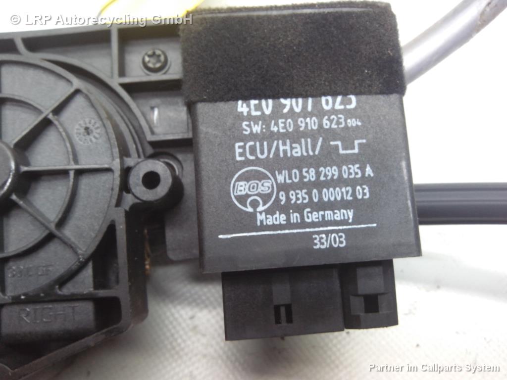 Audi A8 4E original Hebemotor Sonnenrollo hinten rechts Bj.2004