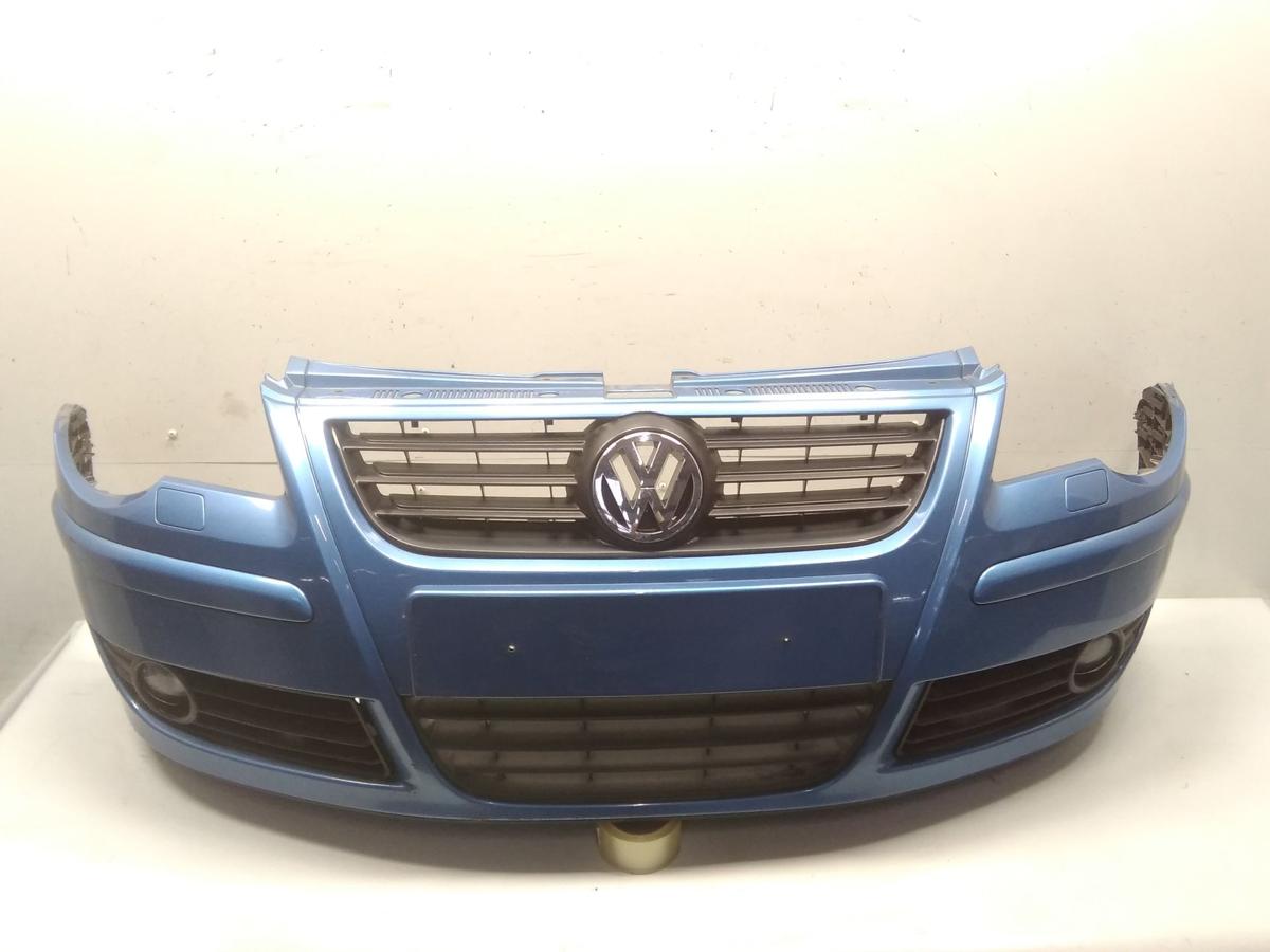 VW Polo 9N3 original Stoßstange Stoßfänger vorn LA5R Tossablaumet. SRA BJ2005