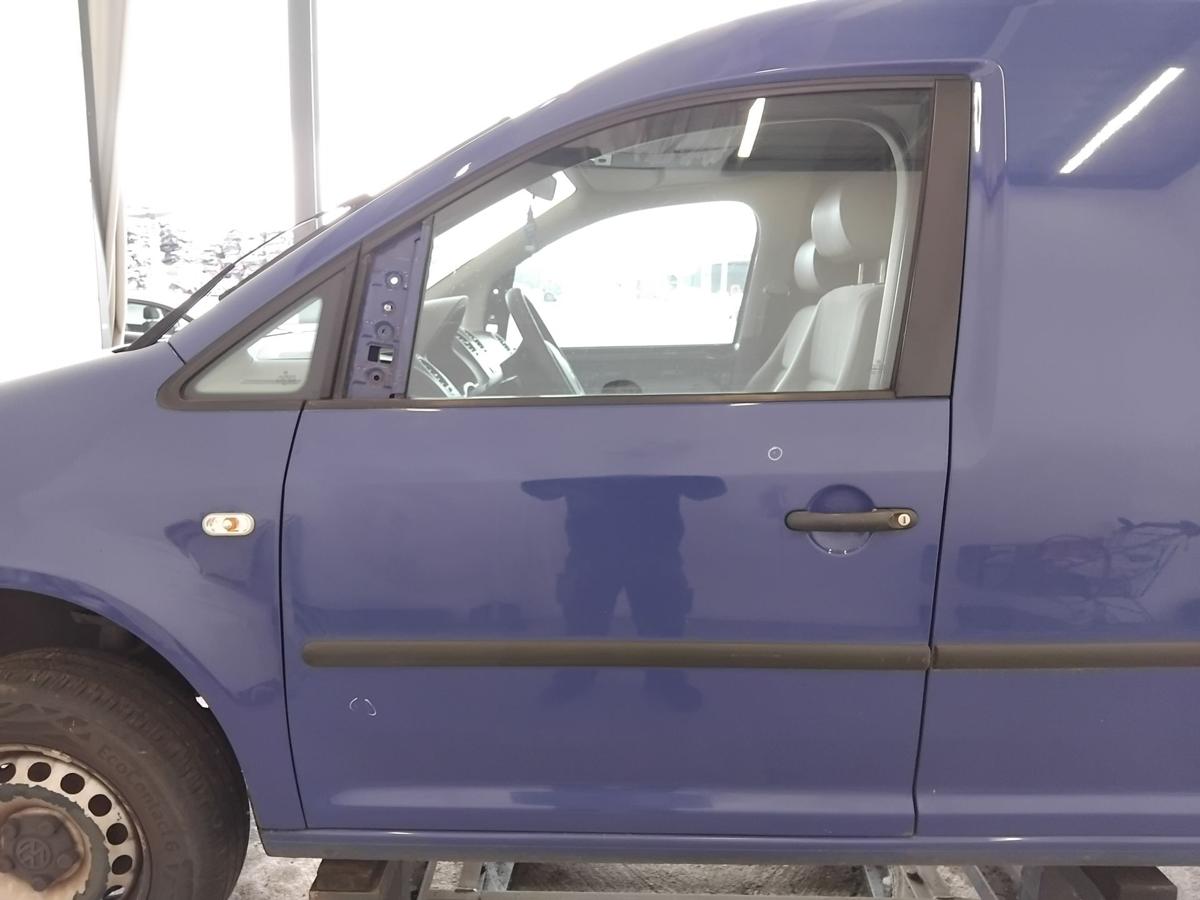 VW Caddy 2K T&uuml;r vorn links Fahrert&uuml;r LA5C Surfblau BJ2009