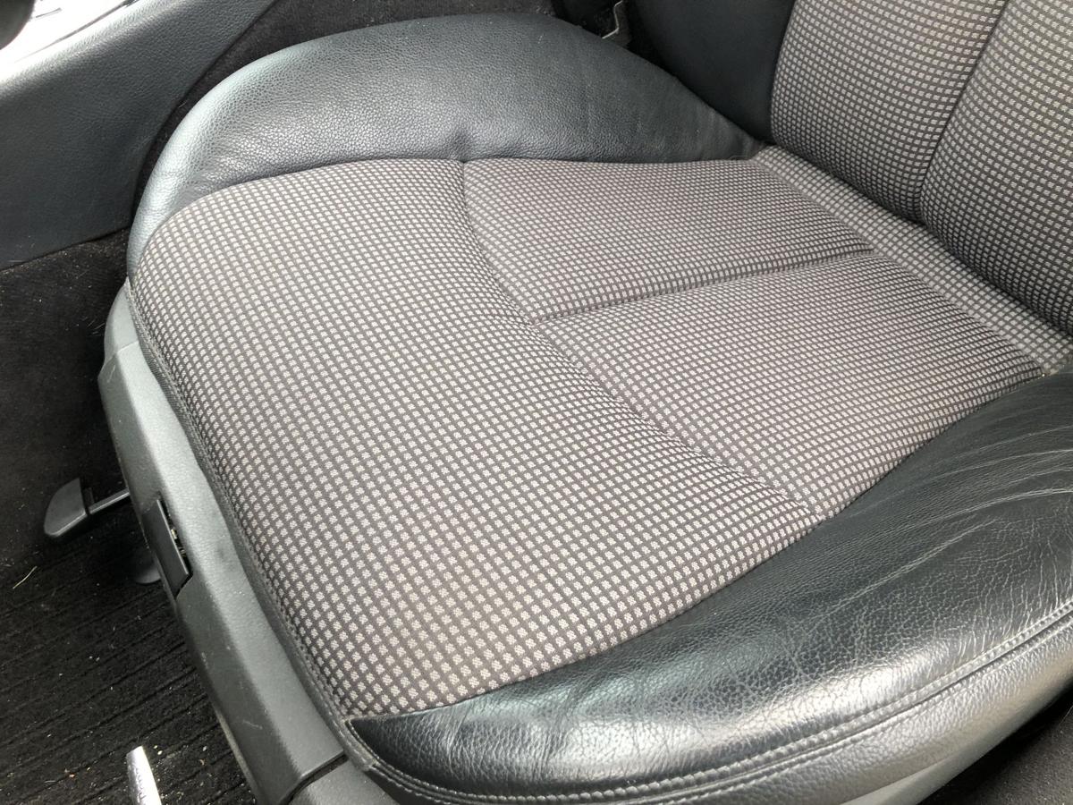 Mercedes E Klasse W211 Sitz vorn links Fahrersitz Teilleder Stoff Heizung