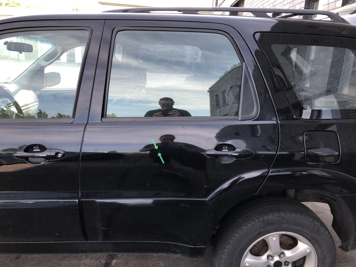 Mazda Tribute EP ab 2004 Tür hinten links Fondtür im Rohbau schwarz Anrostungen