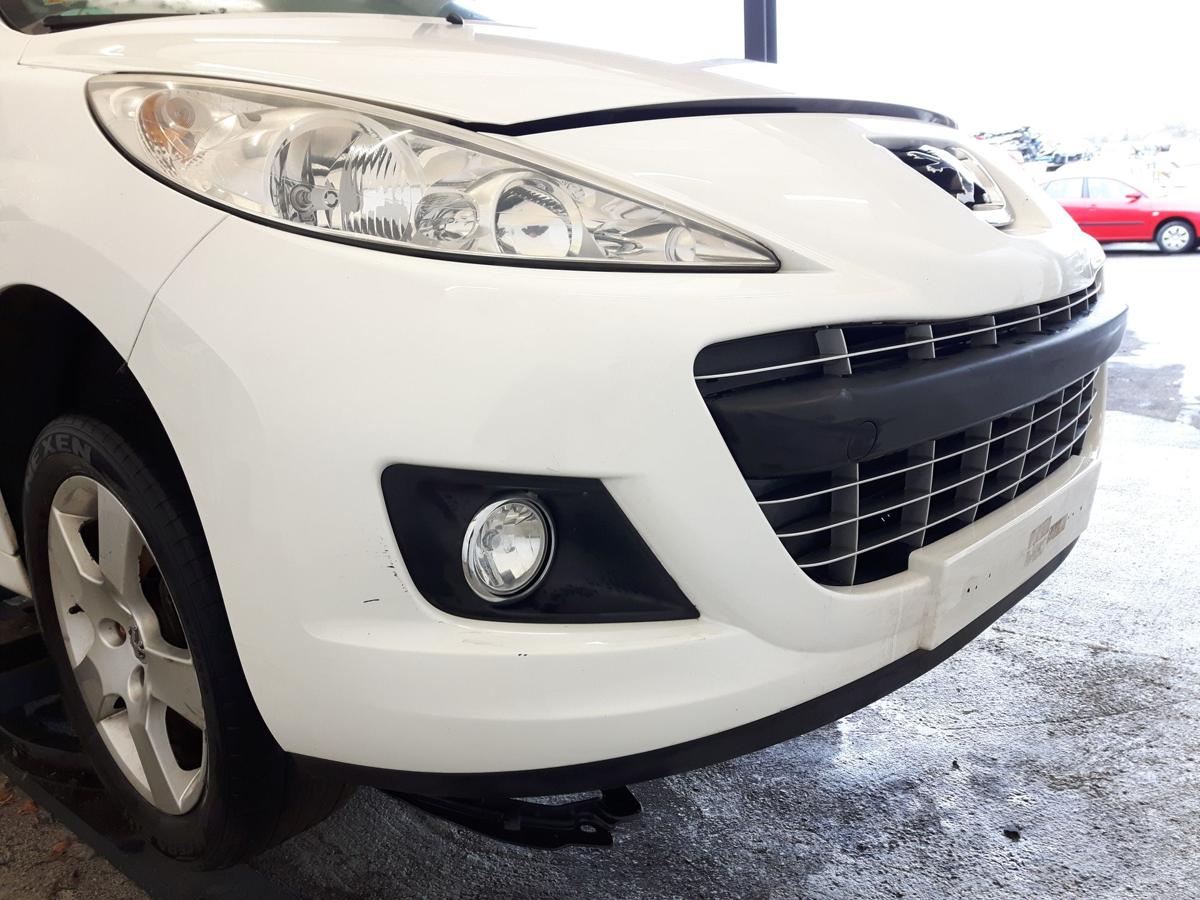 Peugeot 207 CC Facelift original Stossfänger Stoßstange vorn weiss BJ2011