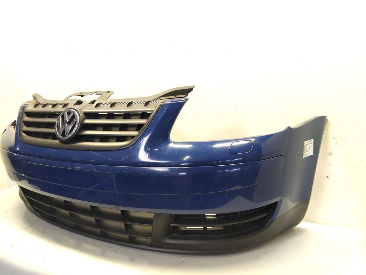 VW Touran 1T original Sto&szlig;stange Sto&szlig;f&auml;nger vorn mit SRA indienblau LL5M BJ2004