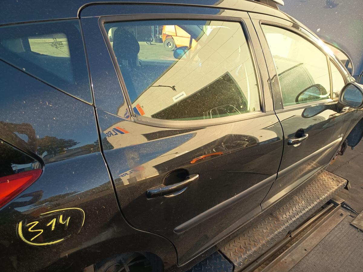 Peugeot 207SW original T&uuml;r Roht&uuml;r hinten rechts EXL schwarz Baujahr 2009
