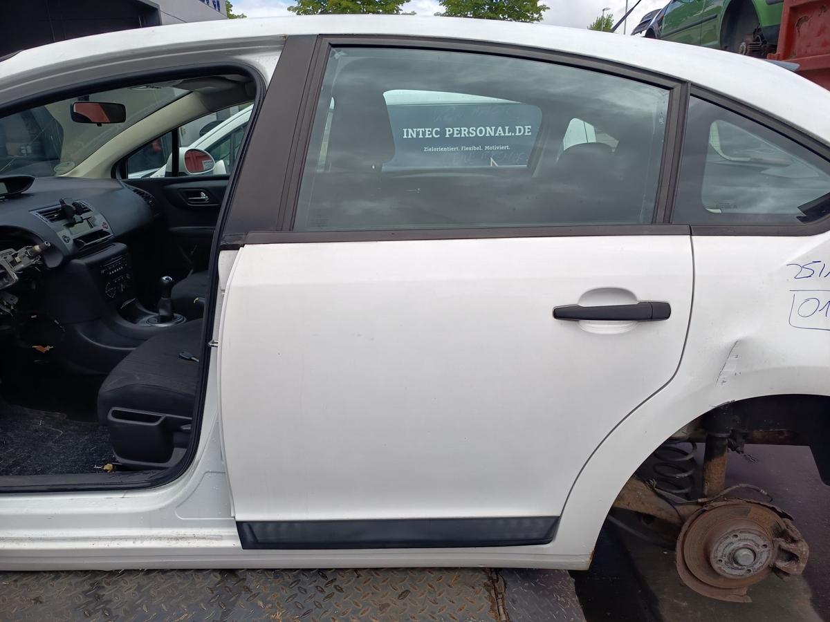 Citroen C4 original Tür hinten links Fond 5trg EWP Schneeweiß Bj 2008