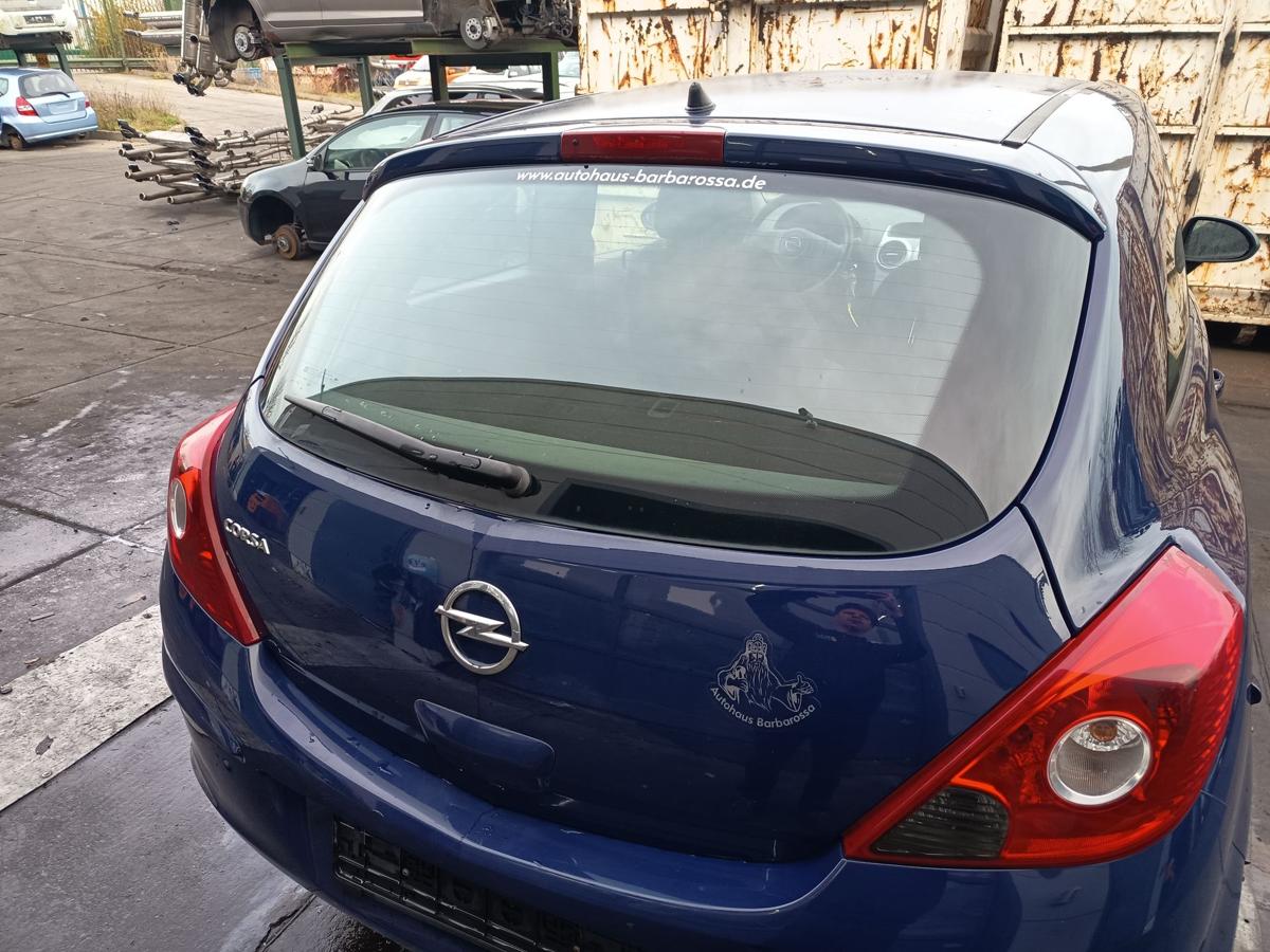 Opel Corsa D orig Heckklappe mit Scheibe 3türer Kofferraum Z20Z Blau Bj 2012