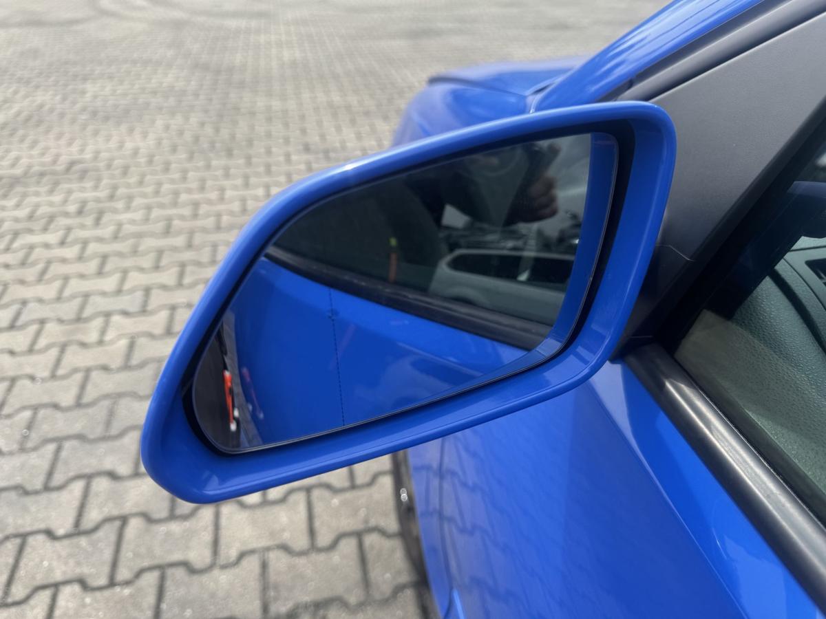 VW Polo 9N3 original Au&szlig;enspiegel links manuell verstellbar LA5F Summer Blue Bj.2008