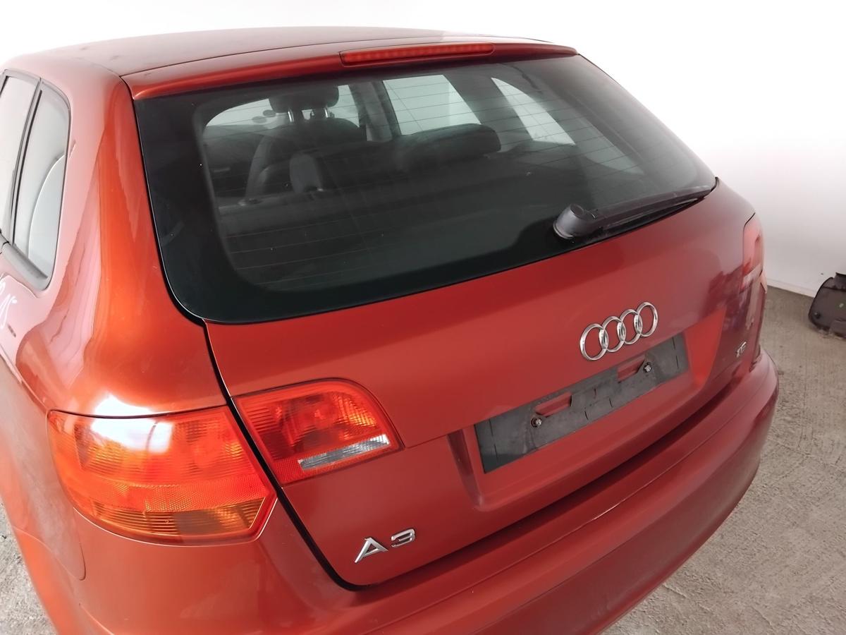Audi A3 8P Sportback Heckklappe granatrot LZ3F mit Heckscheibe 5 T&uuml;rer BJ2007