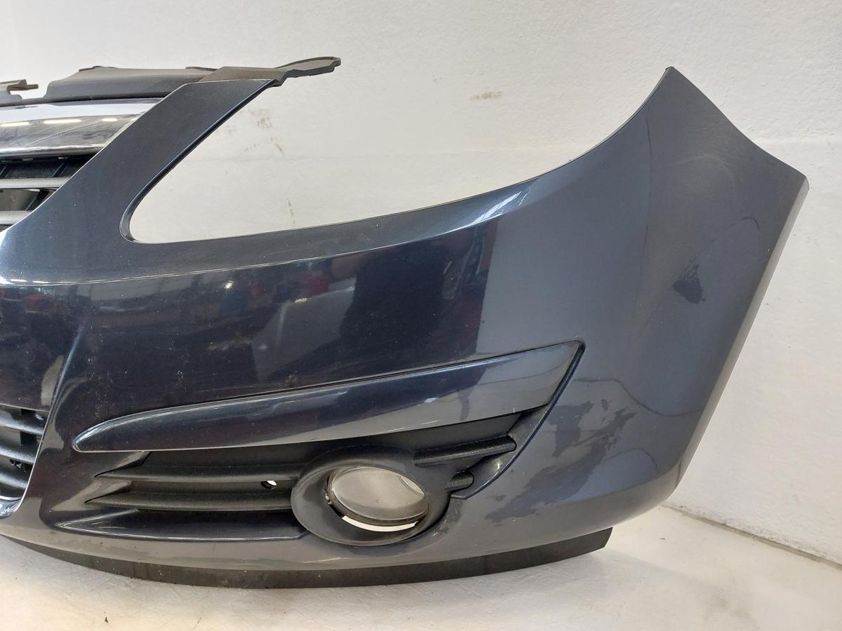 Opel Corsa D Stossfänger Stossstange Bumper vorn NSW Z168 Metroblau Perl