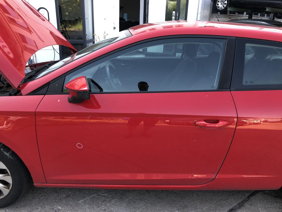 Seat Leon 5F T&uuml;r vorn links Fahrert&uuml;r nur f&uuml;r 3 t&uuml;rer LS3H Emocion Rot