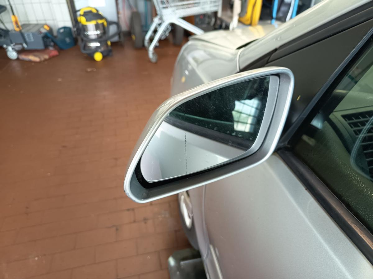VW Polo 9N3 original Au&szlig;enspiegel links elektrisch LA7W Silber Baujahr 2009