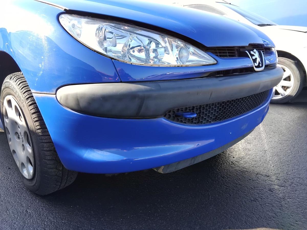 Peugeot 206 Facelift orig Sto&szlig;stange Sto&szlig;f&auml;nger vorn EGJ Blau Santorin BJ2005