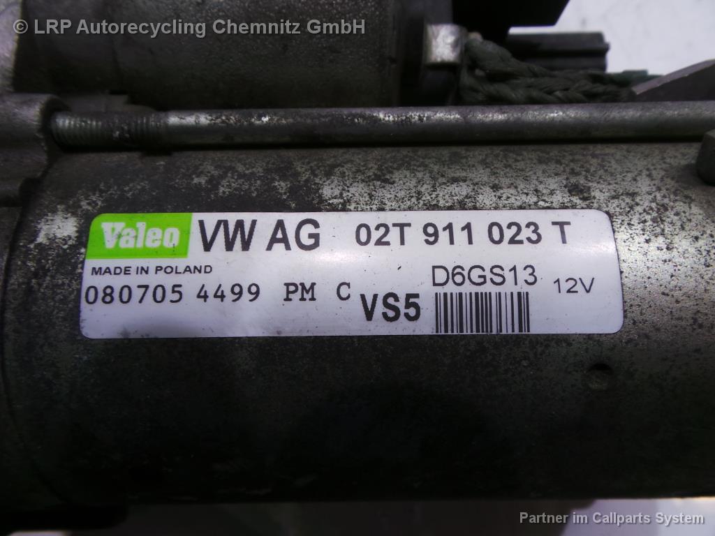 Skoda Octavia 1Z Bj 2005 Anlasser 02T911023T Starter VALEO 1.6 75KW BSE 5G-Schalter