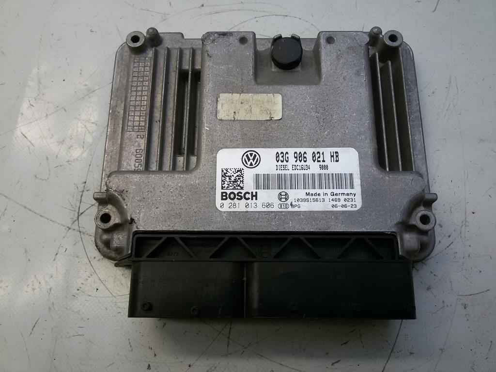 VW Golf 5 Steuergerät Motor 03G906021HB 0281013606 BOSCH BJ2006