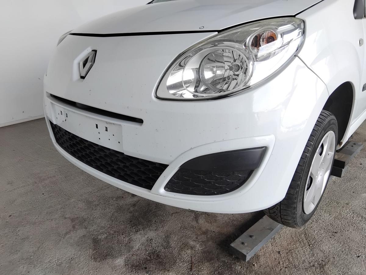 Renault Twingo 2 original Sto&szlig;f&auml;nger Sto&szlig;stange vorn OV369 Blanc Glacier BJ2008