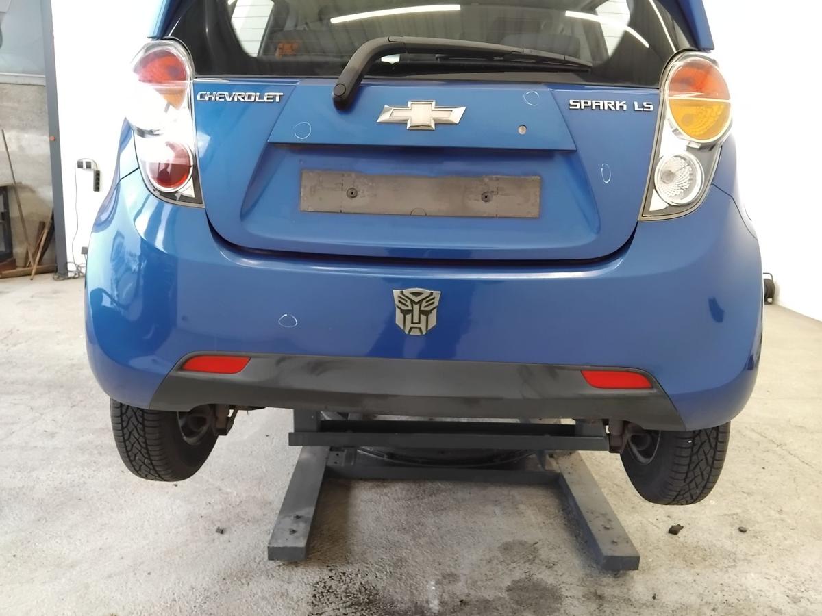 Chevrolet Spark M300 orig. Stoßstange Stoßfänger hinten BJ2012 GCT Moroccan Blue
