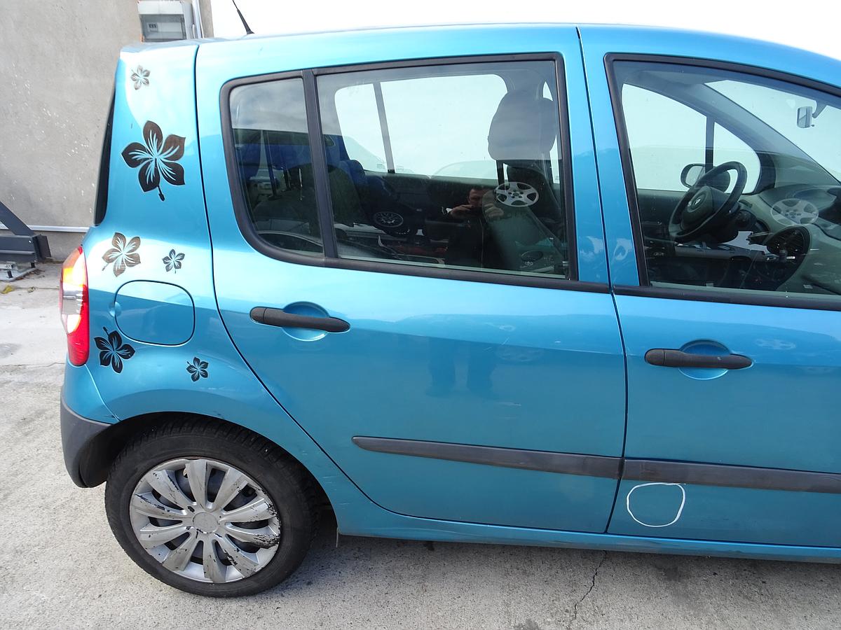 Renault Modus Bj.2005 original Tür hinten rechts TEJ42 Bleu Menthe Nacre