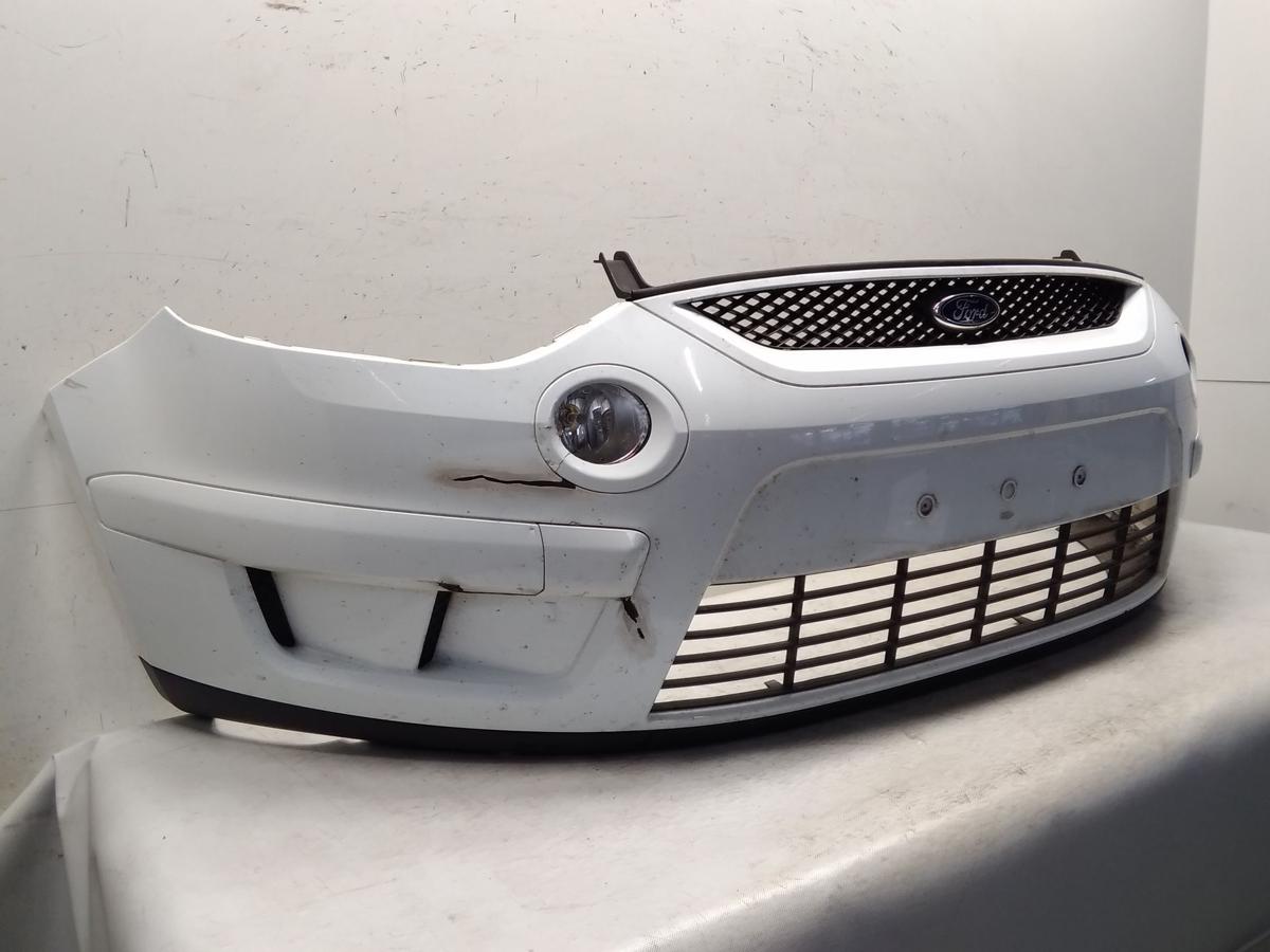 Ford S-Max 1 WA6 orig.Stoßfänger Stoßstange vorn frostweiß beschädigt BJ2008