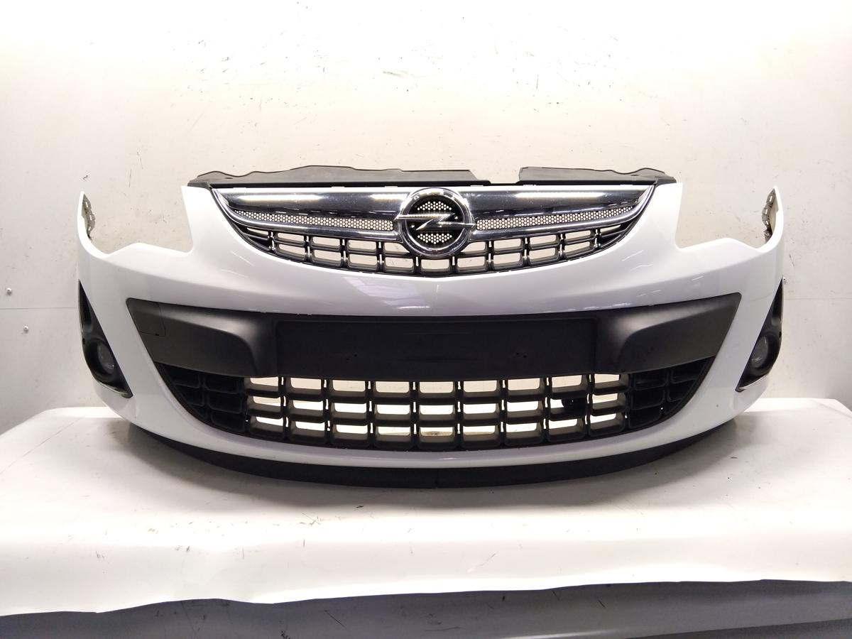 Opel Corsa D original Sto&szlig;f&auml;nger Sto&szlig;stange vorn Facelift BJ2011 casablancaweiss