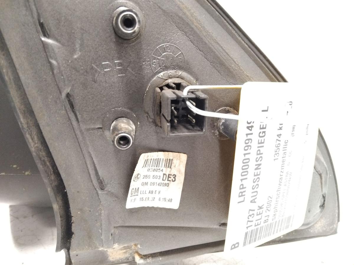 Opel Astra G orig Au&szlig;enspiegel links saphirschwarz elektrisch und beheizt BJ2002