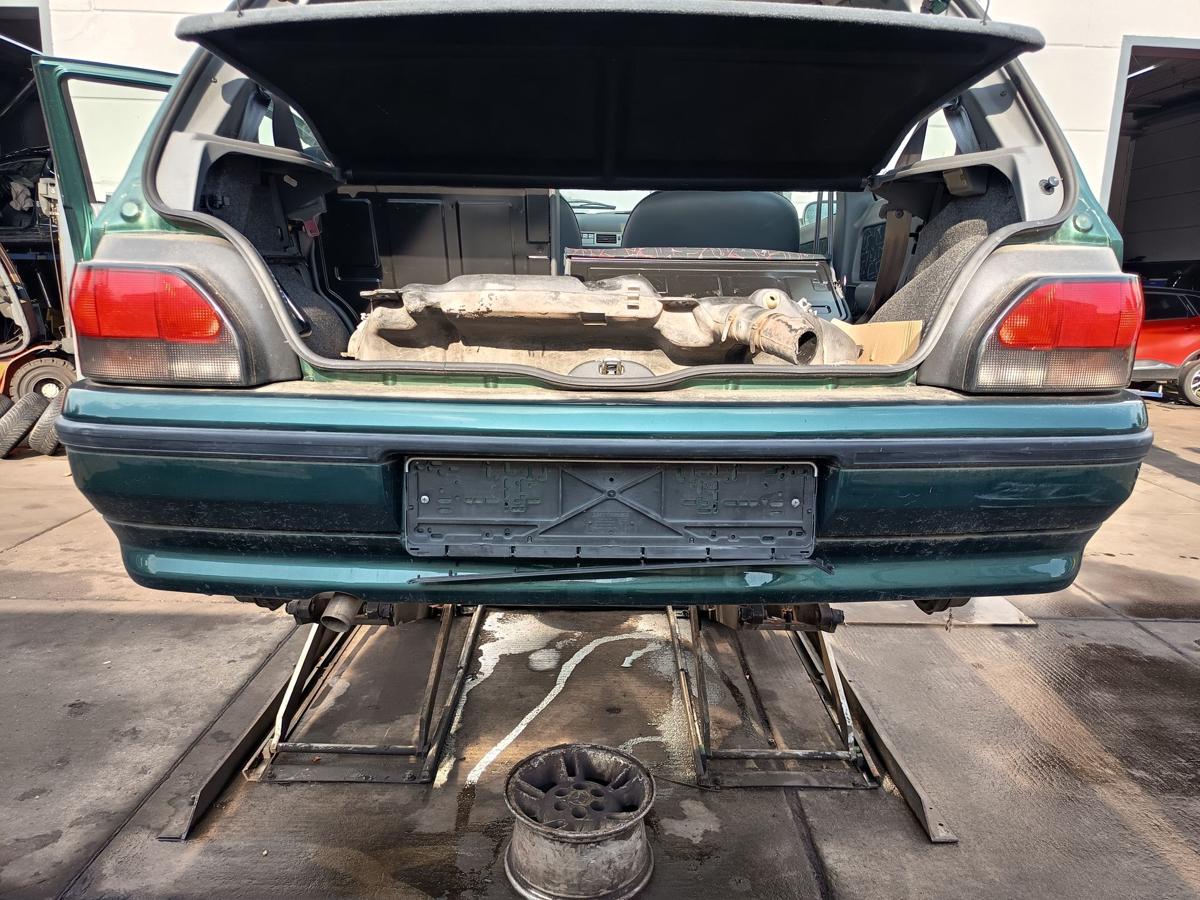 Renault Clio I B/C57 Sto&szlig;stange F&auml;nger hinten Heck Phase 2 963 Englischgr&uuml;n