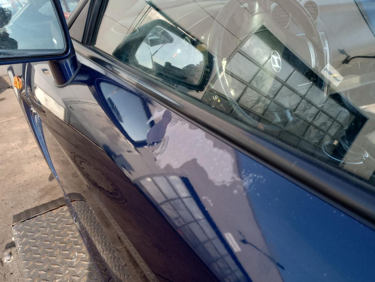 Hyundai Coupé orig Rohtür links Fahrer UC Carbon Blue Mica Bj 2002