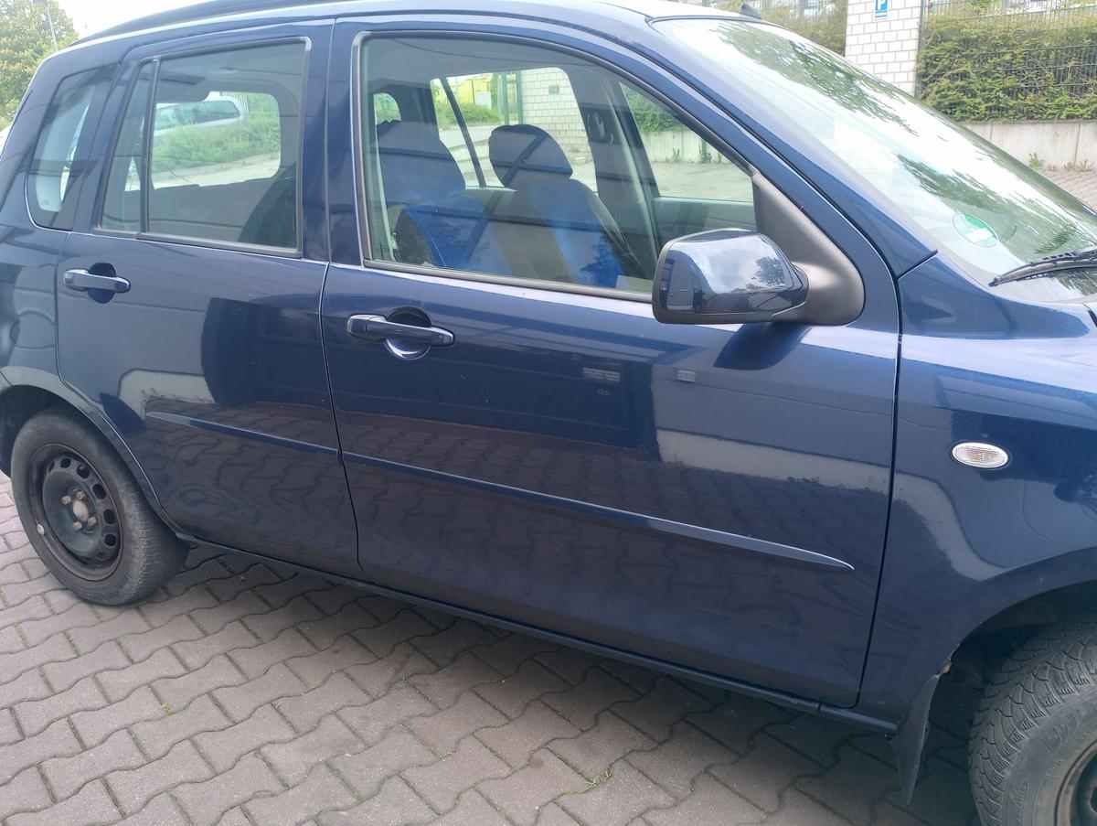 Mazda 2 DY orig Tür vorn rechts Beifahrertür 27R Ozeanblau Bj 2004