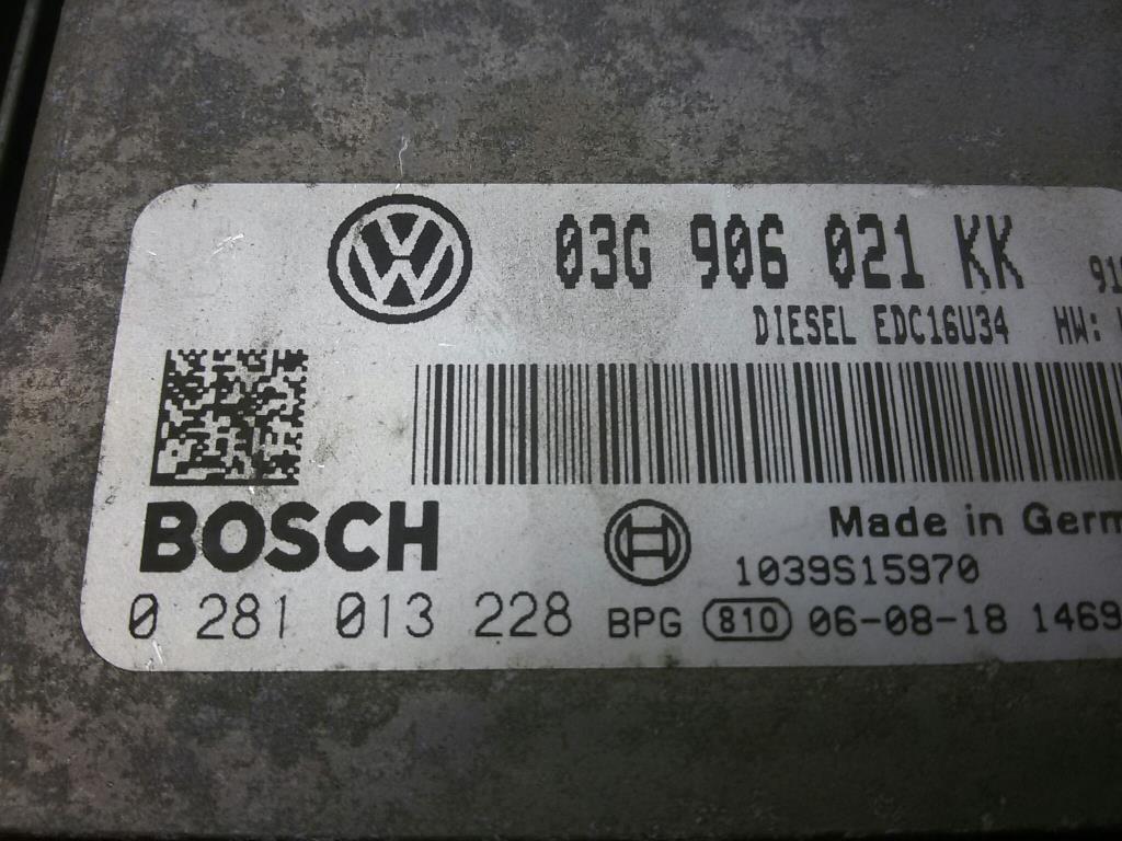 VW Golf 5 Baujahr 2006 Motorsteuergerät 2,0TDI 103KW 03G906021KK BKD