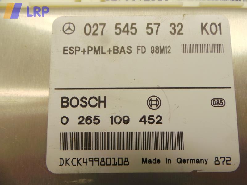 Mercedes W210 Steuergerät ESP 0275455732 0265106452 BOSCH BJ1999