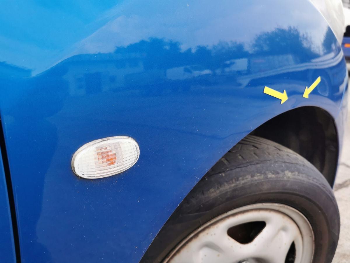 Chevrolet Spark M300 Kotflügel Fender Seitenwand vorn rechts GCT Moroccan Blue