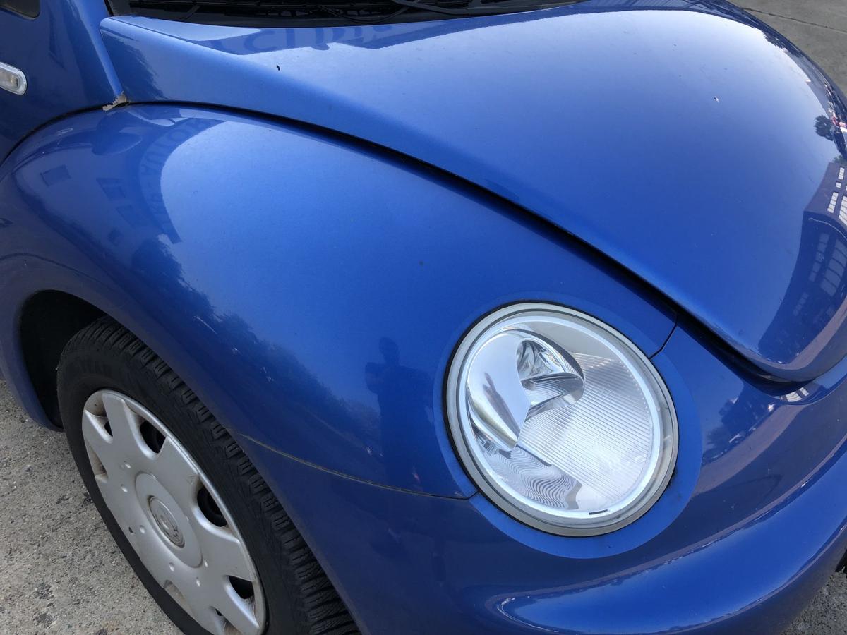 VW New Beetle 9C Kotflügel vorn rechts Fender Plastik LW5Y Tecnoblau Perl