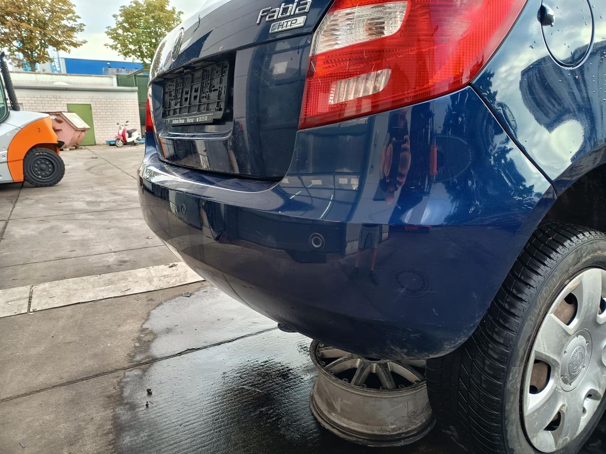 Skoda Fabia 5J orig Stoßstange hinten Stoßfänger PDC LF5Q Blau Bj 2009