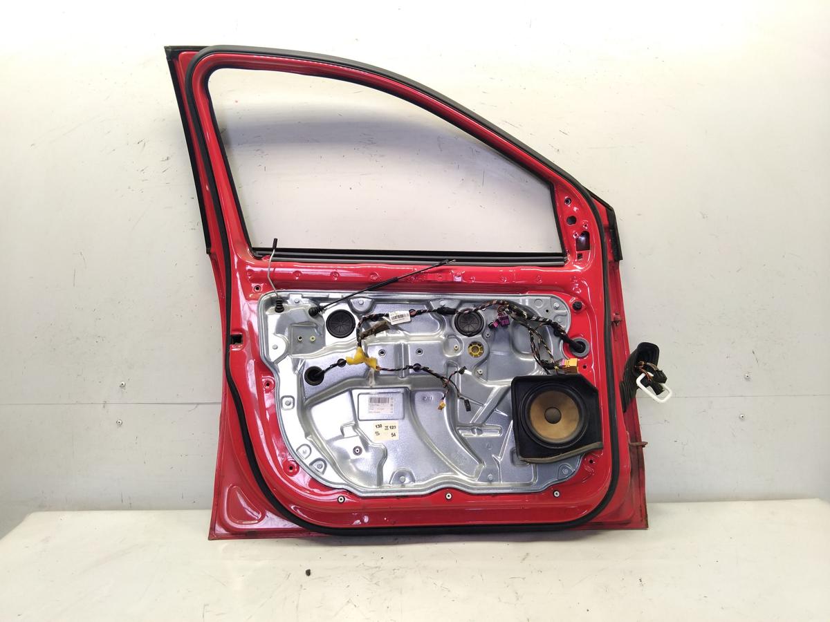 VW Polo 9N3 T&uuml;r vorn links Fahrert&uuml;r 5-t&uuml;rig LP3G Flashrot BJ2005